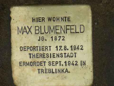 Stolperstein für Max Blumenfeld