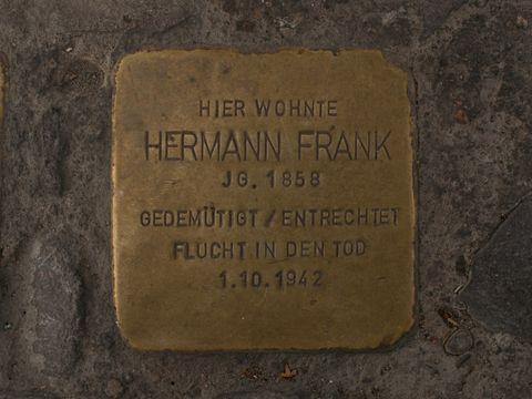 Stolperstein Hermann Frank, 03.10.2012