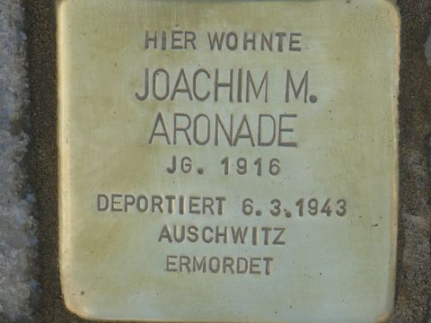 Stolperstein für Joachim M. Aronade