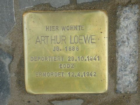 Stolperstein Arthur Loewe (Bild: Wolfgang Knoll)