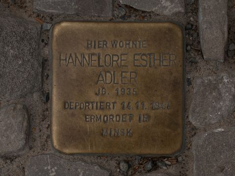 Stolperstein Hannelore Esther Adler, April 2013