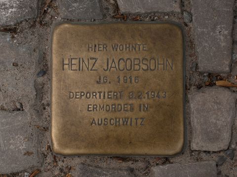 Stolperstein Heinz Jacobsohn, April 2013