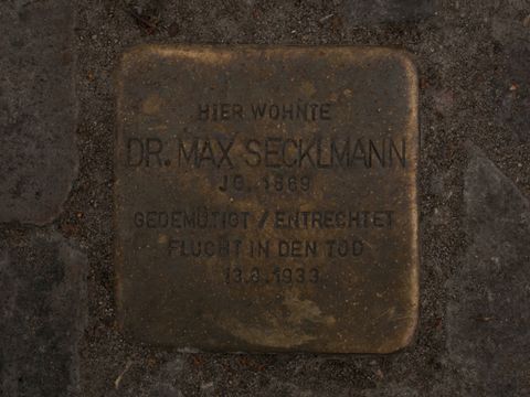 Stolperstein Dr. Max Secklmann, 03.10.2012