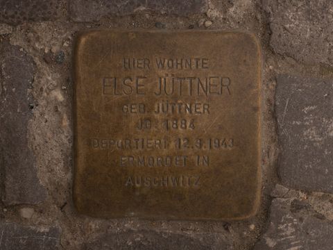 Stolperstein Else Jüttner, Foto: Bukschat&Flegel, April 2013