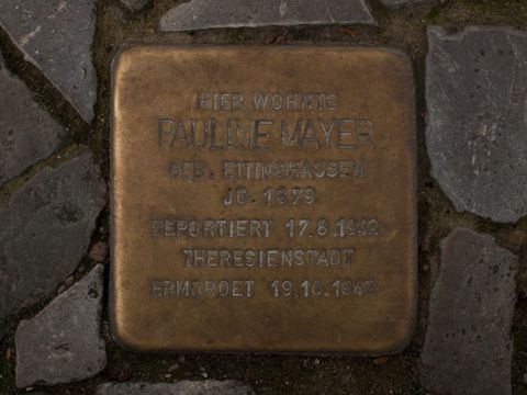 Stolperstein Pauline Mayer (Bild: Stolpersteine-Initiative CW, Bukschat&Flegel)