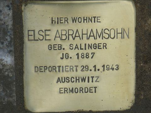 Stolperstein für Else Abrahamsohn