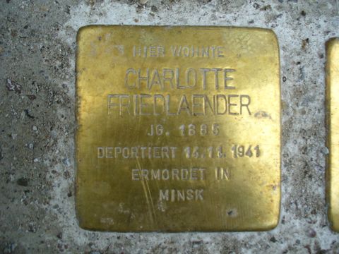 Stolperstein für Charlotte Friedländer