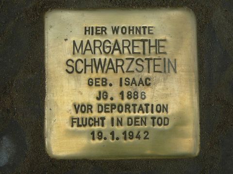 Stolperstein Margarethe Schwarzstein