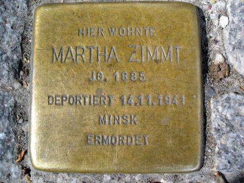Stolperstein für Martha Zimmt