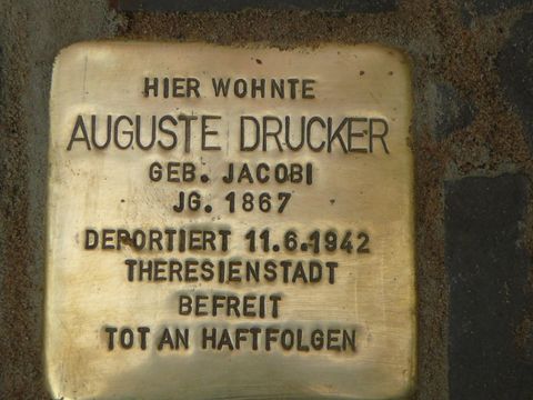 Stolperstein Auguste Drucker (Bild: Stolpersteine-Initiative CW, W. Knoll)