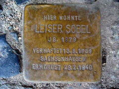 Stolperstein für Leiser Sobel