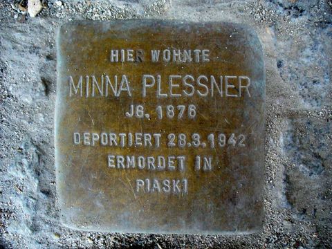 Stolperstein für Minna Plessner