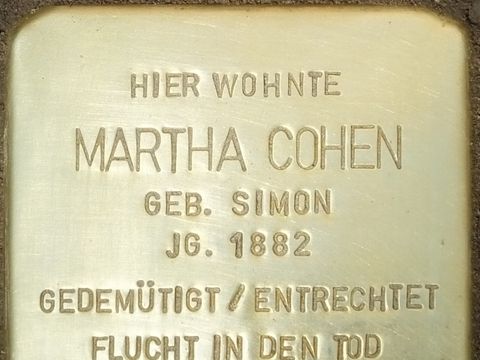 Stolperstein Martha Cohen, 2014