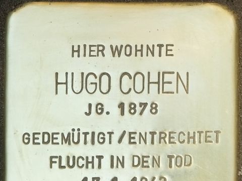 Stolperstein Hugo Cohen, 2014