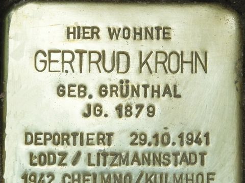 Stolperstein Gertrud Krohn, 2014