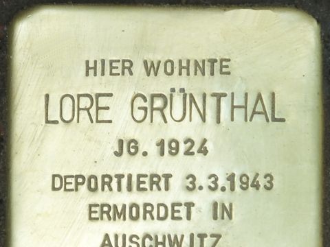 Stolperstein Lore Grünthal, 2014