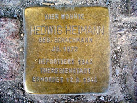 Stolperstein für Hedwig Heimann