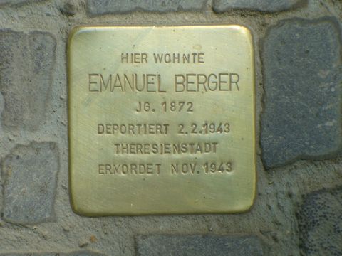 Stolperstein Emanuel Berger (Bild: Bezirksamt Charlottenb.-Wdf., B.Plewa)