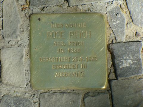 Stolperstein Rose Reich (Bild: Bezirksamt Charlottenb.-Wdf., B.Plewa)