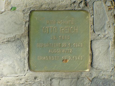 Stolperstein Otto Reich (Bild: Bezirksamt Charlottenb.-Wdf., B.Plewa)