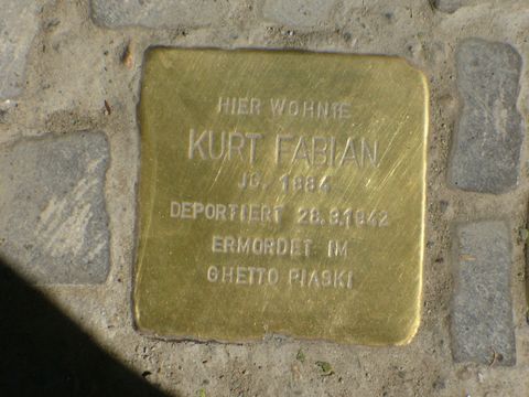 Stolperstein für Kurt Fabian, Foto:B.Plewa