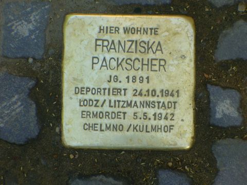 Stolperstein für Franziska Packscher