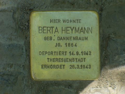 Stolperstein für Berta Heymann, Foto: B. Plewa