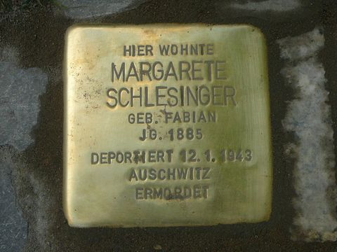 Stolperstein für Margarete Schlesinger (Bild: Wolfgang Knoll)