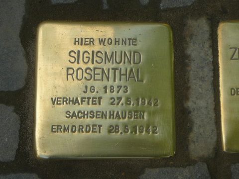 Stolperstein Sigismund Rosenthal (Bild: Wolfgang Knoll)