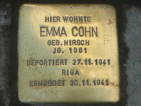 Stolperstein für Emma Cohn (Bild: Wolfgang Knoll)