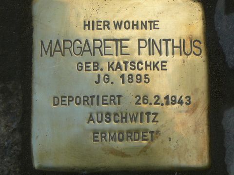 Stolperstein für Margarete Pinthus (Bild: Wolfgang Knoll)