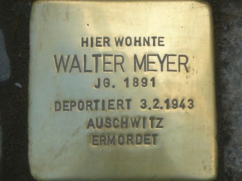 Stolperstein für Walter Meyer (Bild: Wolfgang Knoll)