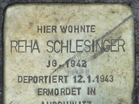 Stolperstein Reha Schlesinger (Bild: H.-J. Hupka)