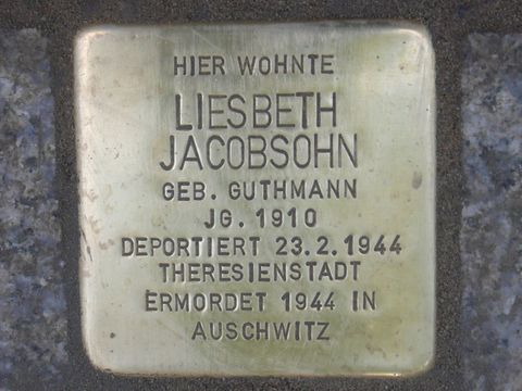 Stolperstein fÃ¼r Liesbeth Jacobsohn