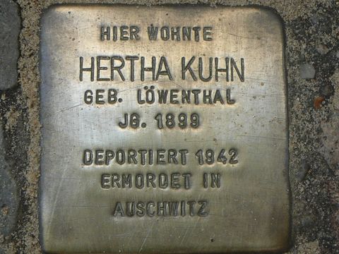 Stolperstein für Hertha Kuhn