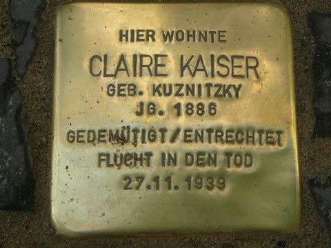 Stolperstein für Claire Kaiser