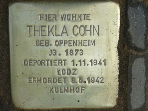 Stolperstein für Thekla Cohn