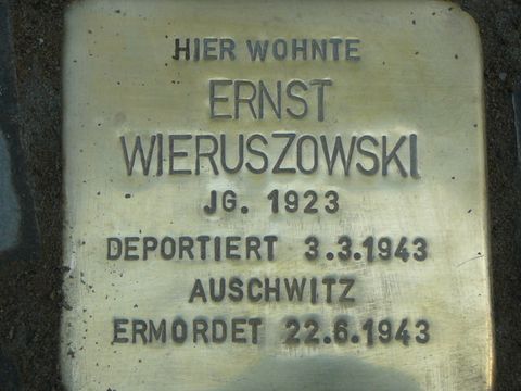 Stolperstein für Ernst Wieruszowski