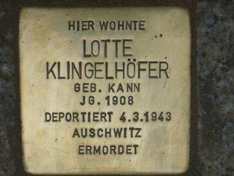 Stolperstein für Lotte Klingelhöfer