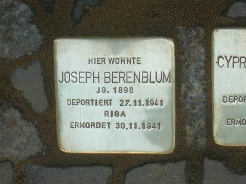 Stolperstein für Joseph Berenblum