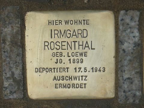 Stolperstein für Irmgard Rosenthal