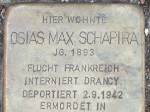 Stolperstein Osias Max Shapira, Foto:H.-J. Hupka