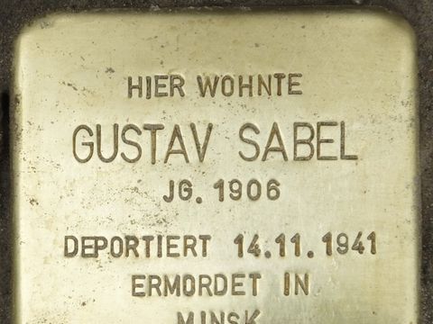 Stolperstein Gustav Sabel, 2014