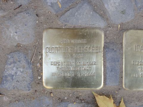 Stolperstein Clothilde Herschel, Foto: F. Siebold, 2012