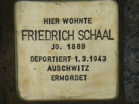 Stolperstein für Friedrich Schaal