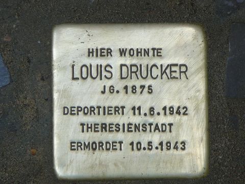 Stolperstein Louis Drucker (Bild: Stolpersteine-Initiative CW, W. Knoll)