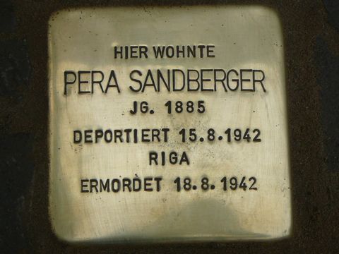 Stolperstein für Pera Sandberger
