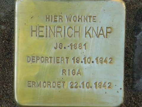 Stolperstein für Heinrich Knap, 24.10.2008