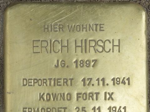 Stolperstein Erich Hirsch, 2014