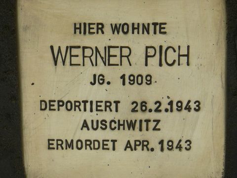 Stolperstein für Werner Pich